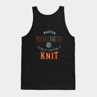 Funny Knitting Master Procrastiknitter Tank Top